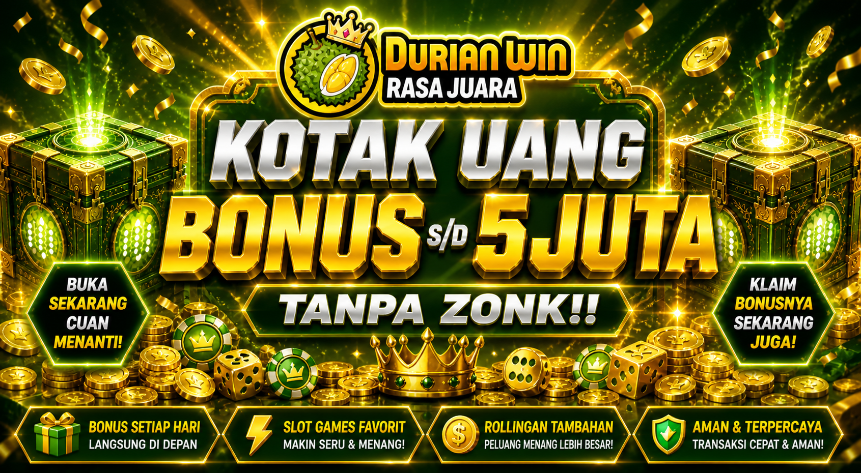 Kotak Uang DURIANWIN Tanpa Zonk